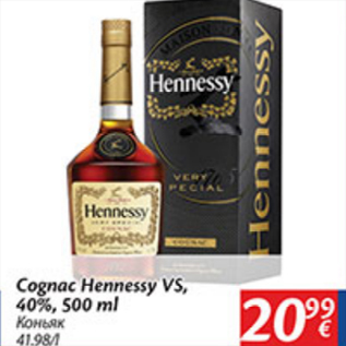 Allahindlus - Cognac Hennessy VS, 40%, 500 ml