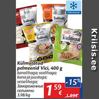 Allahindlus - Külmutatud pelmeenid Vici, 400 g