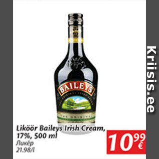 Allahindlus - Liköör Baileys Irish Cream