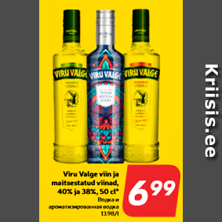 Allahindlus - Viru Valge viin ja maitsestatud viinad, 40% ja 38%, 50 cl*