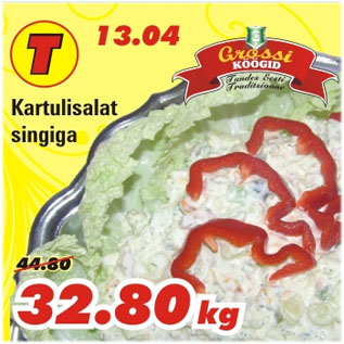 Allahindlus - Kartulisalat singiga