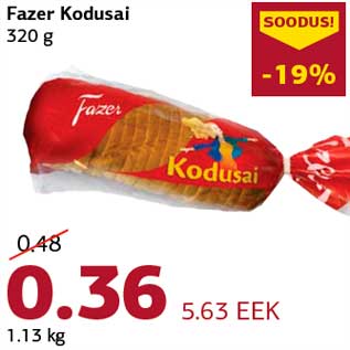 Allahindlus - Fazer Kodusai 320 g