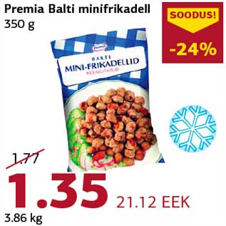 Allahindlus - Premia Balti minifrikadell 350 g