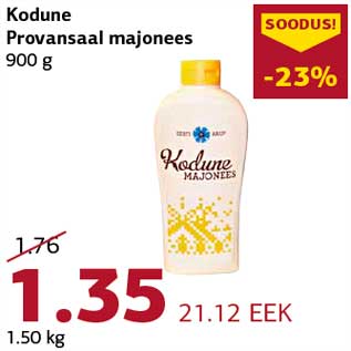 Allahindlus - Kodune Provansaal majonees 900 g