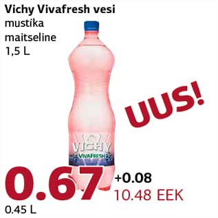 Allahindlus - Vichy Vivafresh vesi mustika maitseline 1,5 L