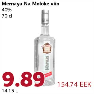 Allahindlus - Mernaya Na Moloke viin 40% 70 cl