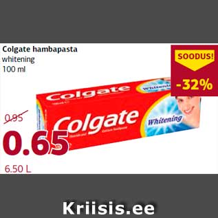 Allahindlus - Colgate hambapasta