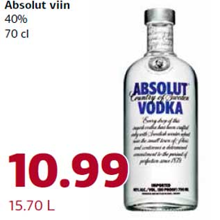 Allahindlus - Absolut viin