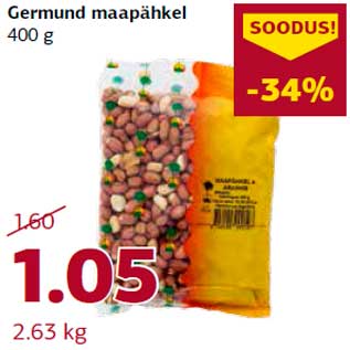 Allahindlus - Germund maapähkel 400 g