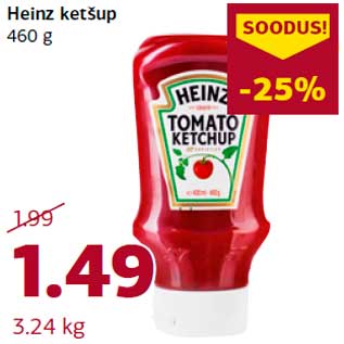 Allahindlus - Heinz ketšup 460 g