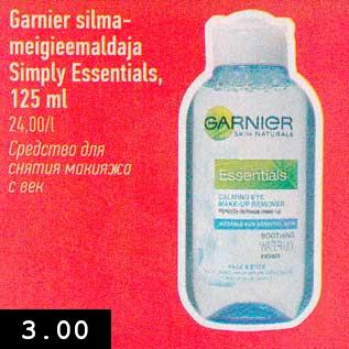 Allahindlus - Garnier silmameigieemaldaja Simply Essentials, 125 ml