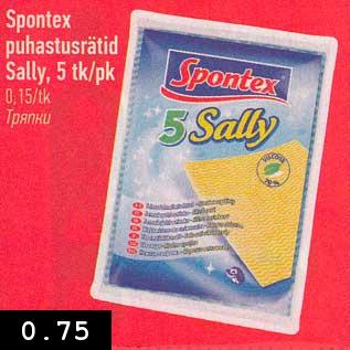 Allahindlus - Spontex puhastusrätid Sally, 5 tk/pk