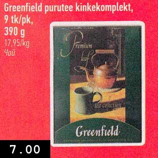 Allahindlus - Greenfirls purutee kinkekomplekt,9tk/pk, 390 g