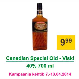 Allahindlus - Canadian Special Old - Viski 40% 700 ml