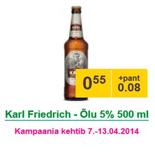 Allahindlus - Karl Friedrich - Õlu 5% 500 ml