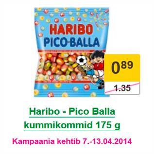 Allahindlus - Haribo - Pico Balla kummikommid 175 g