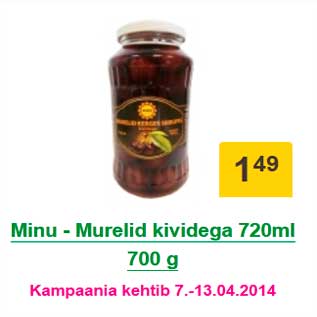 Allahindlus - Minu - Murelid kividega 720ml 700 g