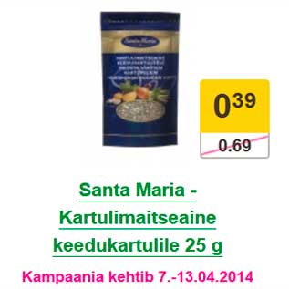 Allahindlus - Santa Maria - Kartulimaitseaine keedukartulile 25 g