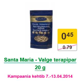 Allahindlus - Santa Maria - Valge terapipar 20 g