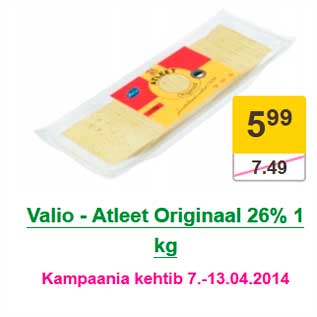 Allahindlus - Valio - Atleet Originaal 26% 1 kg