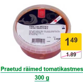 Allahindlus - Praetud räimed tomatikastmes 300 g