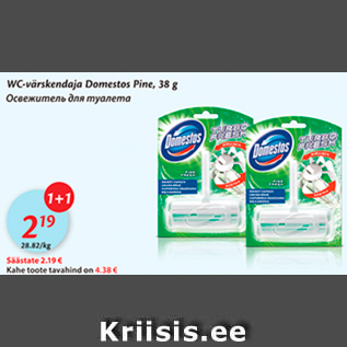 Allahindlus - WC*värskendaja Domestos Pine, 38 g