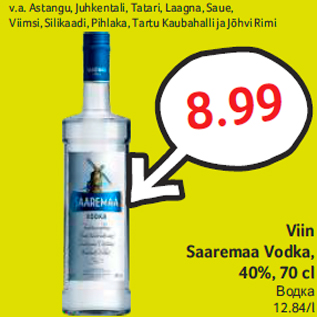 Allahindlus - Viin Saaremaa Vodka, 40%, 70 cl