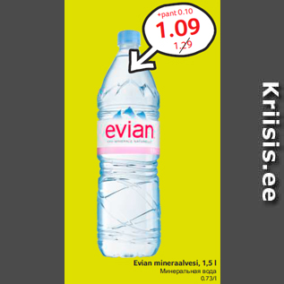 Allahindlus - Evian mineraalvesi, 1,5 l