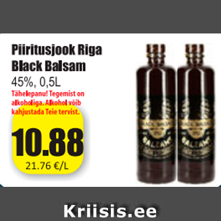 Allahindlus - Piiritusjook Riga Black Balsam