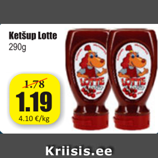 Allahindlus - Ketšup Lotte 290 g