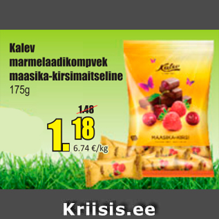 Allahindlus - Kalev marmelaadikompvek maasika-kirsimaitseline 175 g