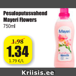 Allahindlus - Pesuloputusvahend Mayeri Flowers 750 ml