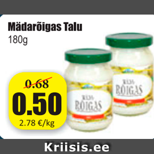 Allahindlus - Mädarõigas Talu 180 g