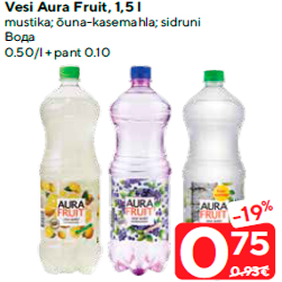 Allahindlus - Vesi Aura Fruit, 1,5 l