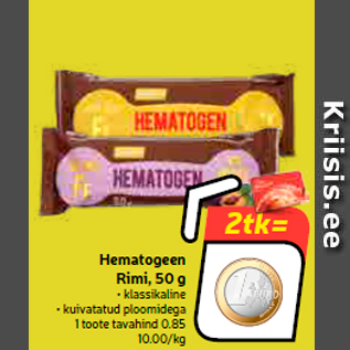 Allahindlus - Hematogeen Rimi, 50 g