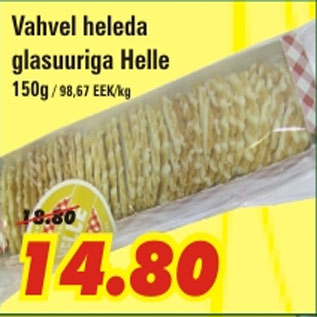 Allahindlus - Vahvel heleda glasuuriga Helle