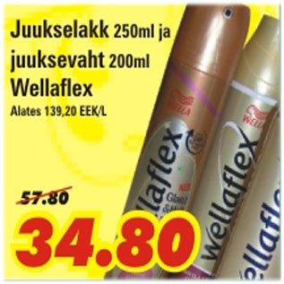 Allahindlus - Juukselakk 250ml ja juuksevaht 200ml Wellaflex