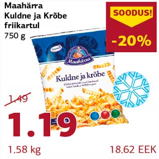 Allahindlus - Maahärra Kuldne ja Krõbe friikartul 750 g