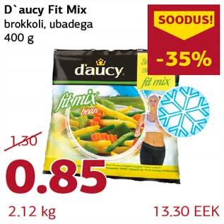 Allahindlus - D`aucy Fit Mix brokkoli, ubadega 400 g