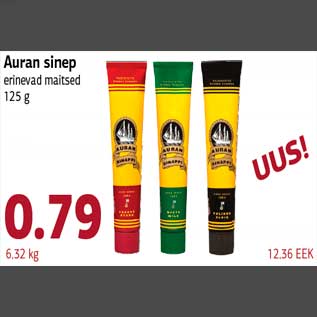 Allahindlus - Auran sinep erinevad maitsed 125 g