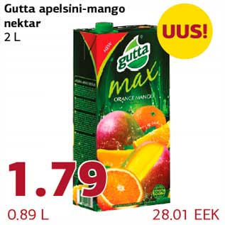 Allahindlus - Gutta apelsini-mango nektar 2 L