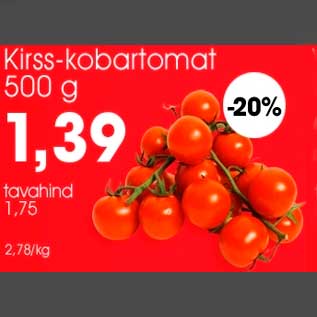 Allahindlus - Kirss-kobartomat 500g