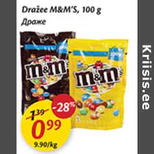 Allahindlus - Dražee M&M´S