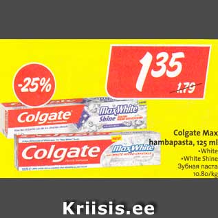 Allahindlus - Colgate Max hambapasta, 125 ml