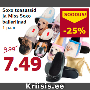 Allahindlus - Soxo toasussid ja Miss Soxo balleriinad