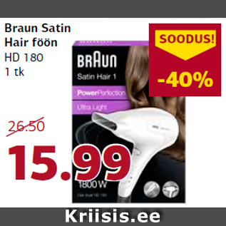 Allahindlus - Braun Satin Hair föön