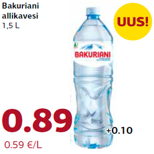 Allahindlus - Bakuriani allikavesi 1,5 L