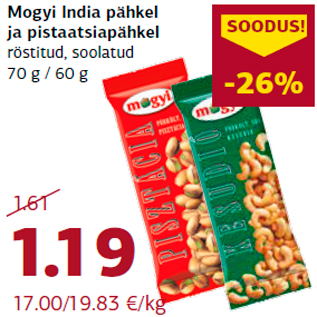 Allahindlus - Mogyi India pähkel ja pistaatsiapähkel