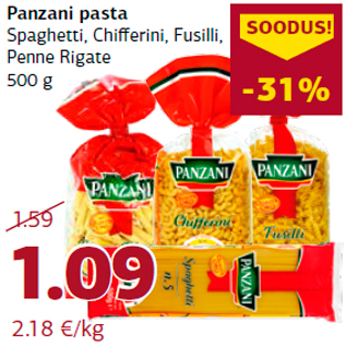 Allahindlus - Panzani pasta