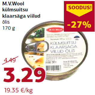 Allahindlus - M.V.Wool külmsuitsu klaarsäga viilud